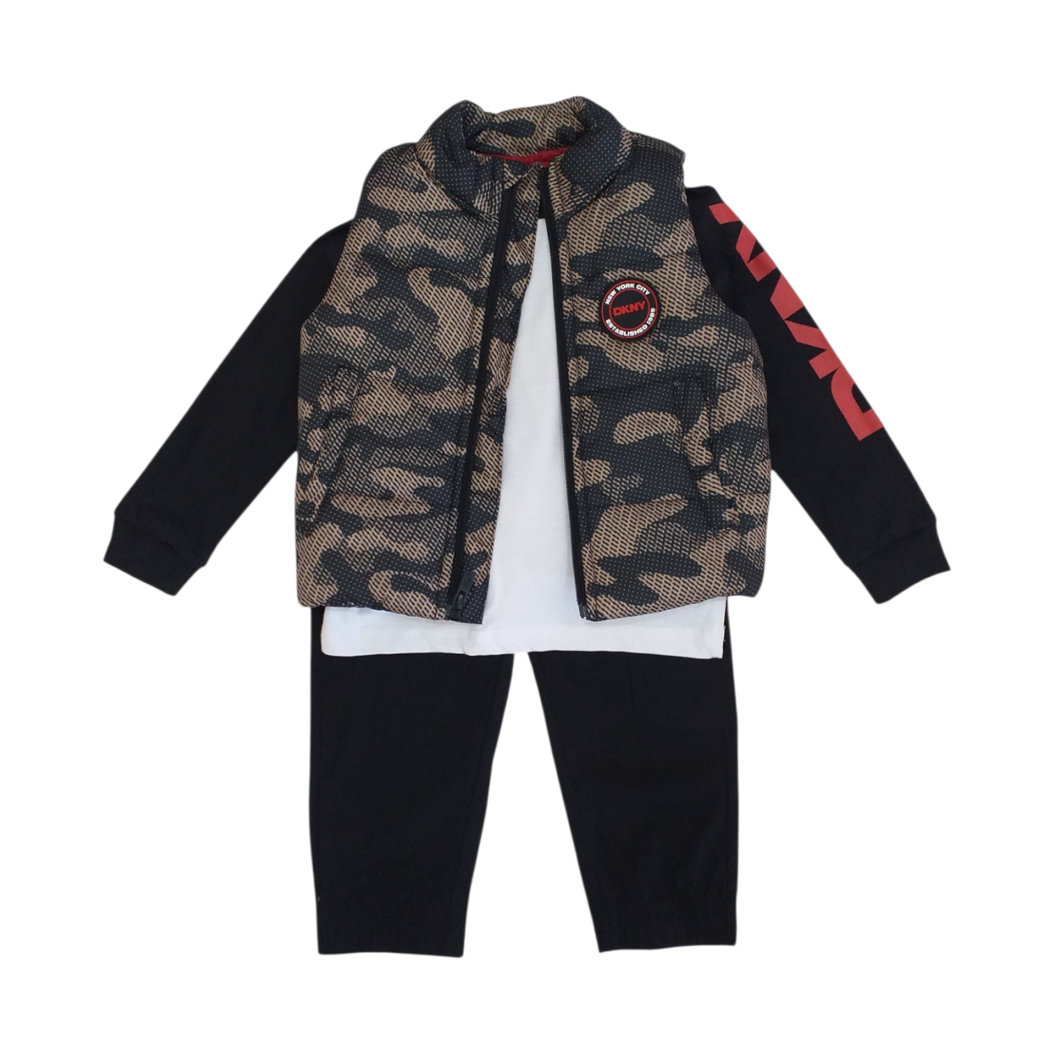 Conjunto Chaleco Camuflashado Rojo