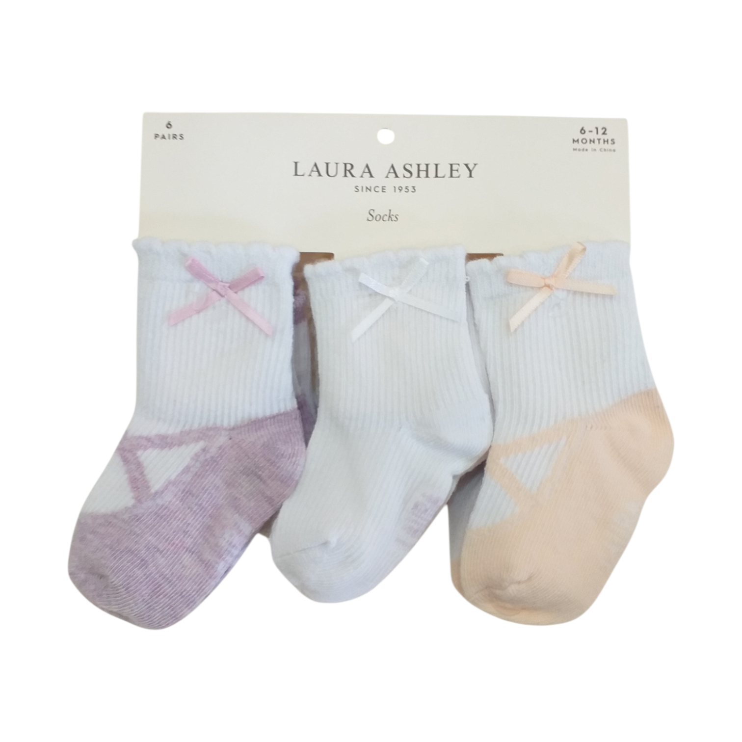 Set Calceta Zapatilla Morado Peach