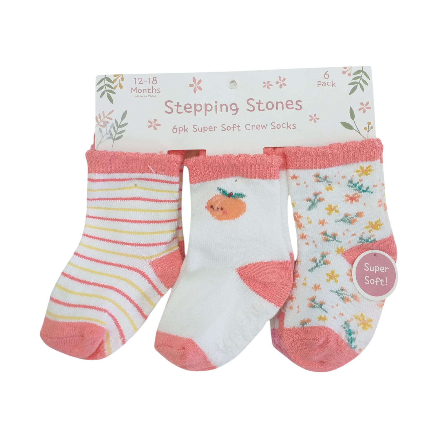 Set Calceta Flores Coral