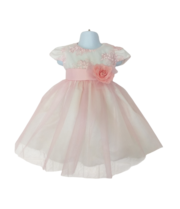 Vestido Rosado Falda Tul