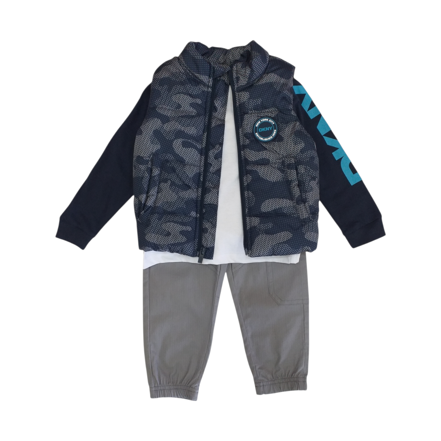 Conjunto Chaleco Camuflashado Azul
