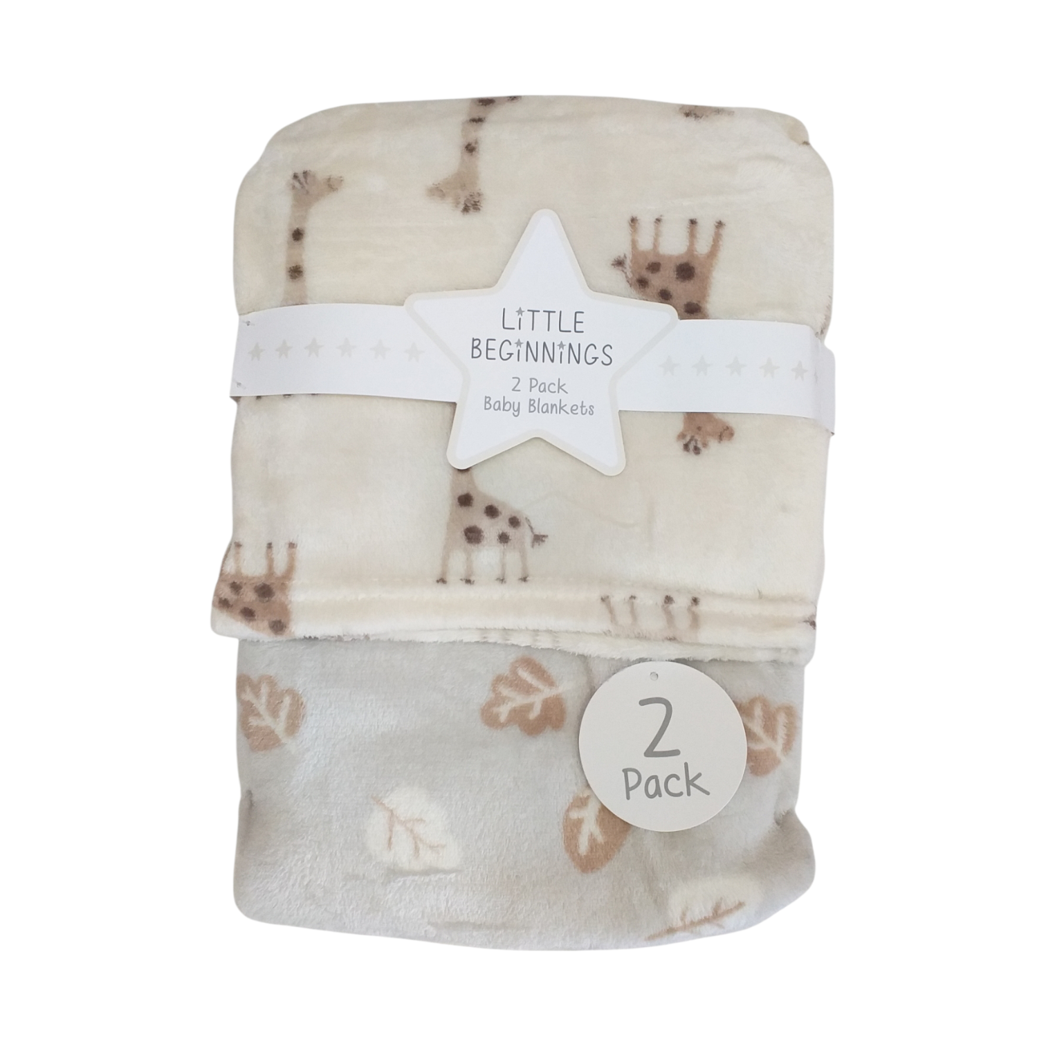 Set Cobija Jirafa Beige Gris Café