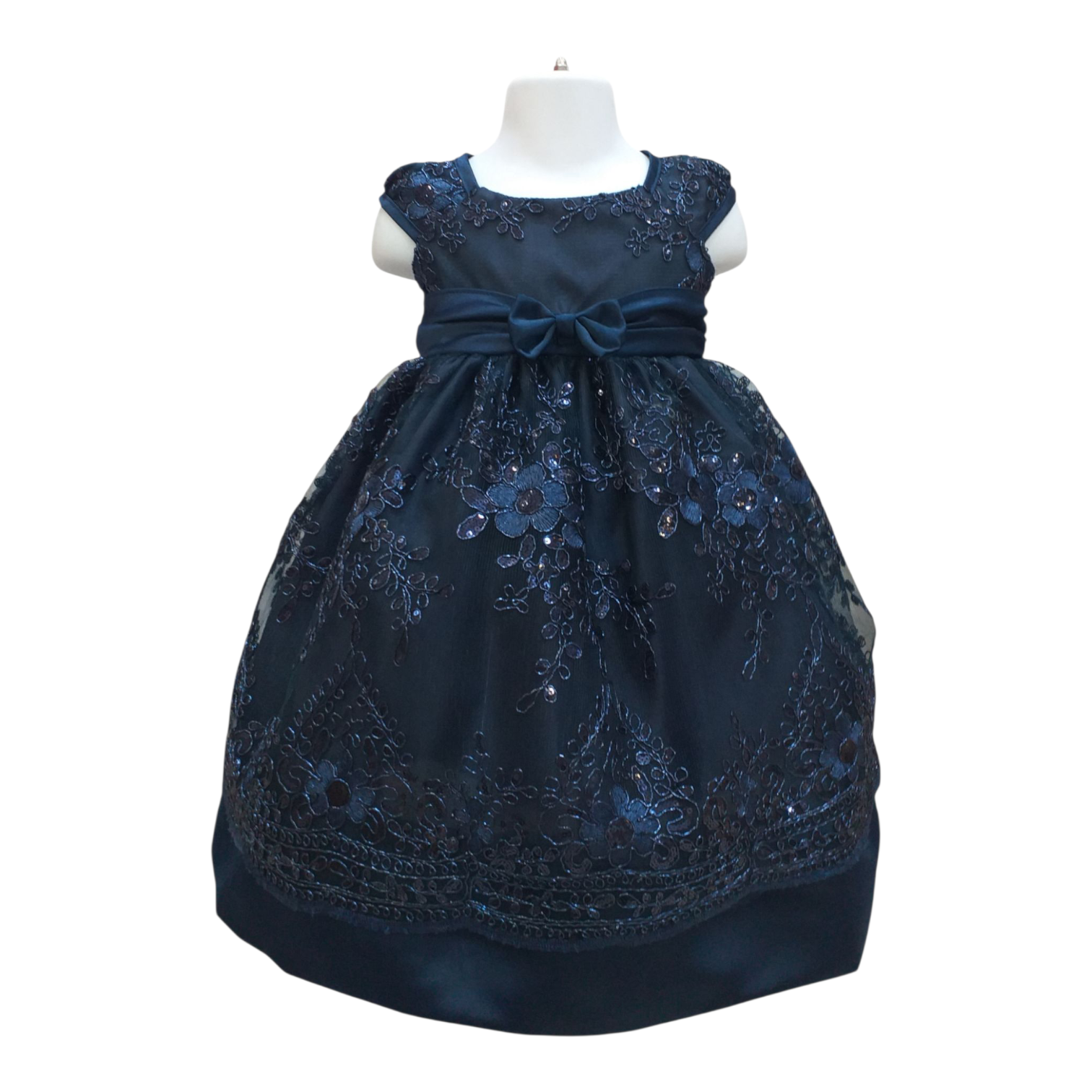 Vestido Azul Marino Organza