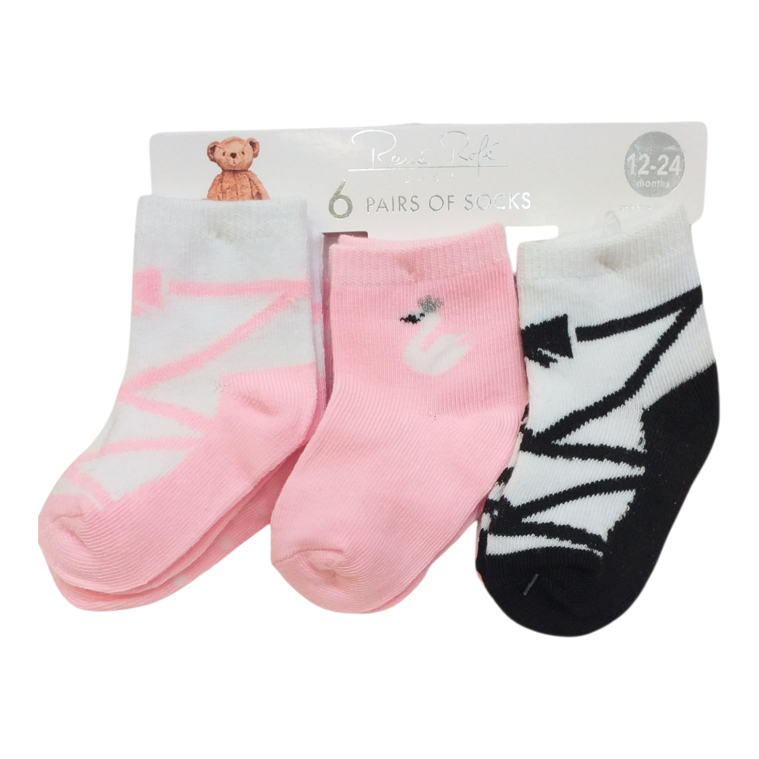 Set Calcetas Zapatillas Rosa-Negro