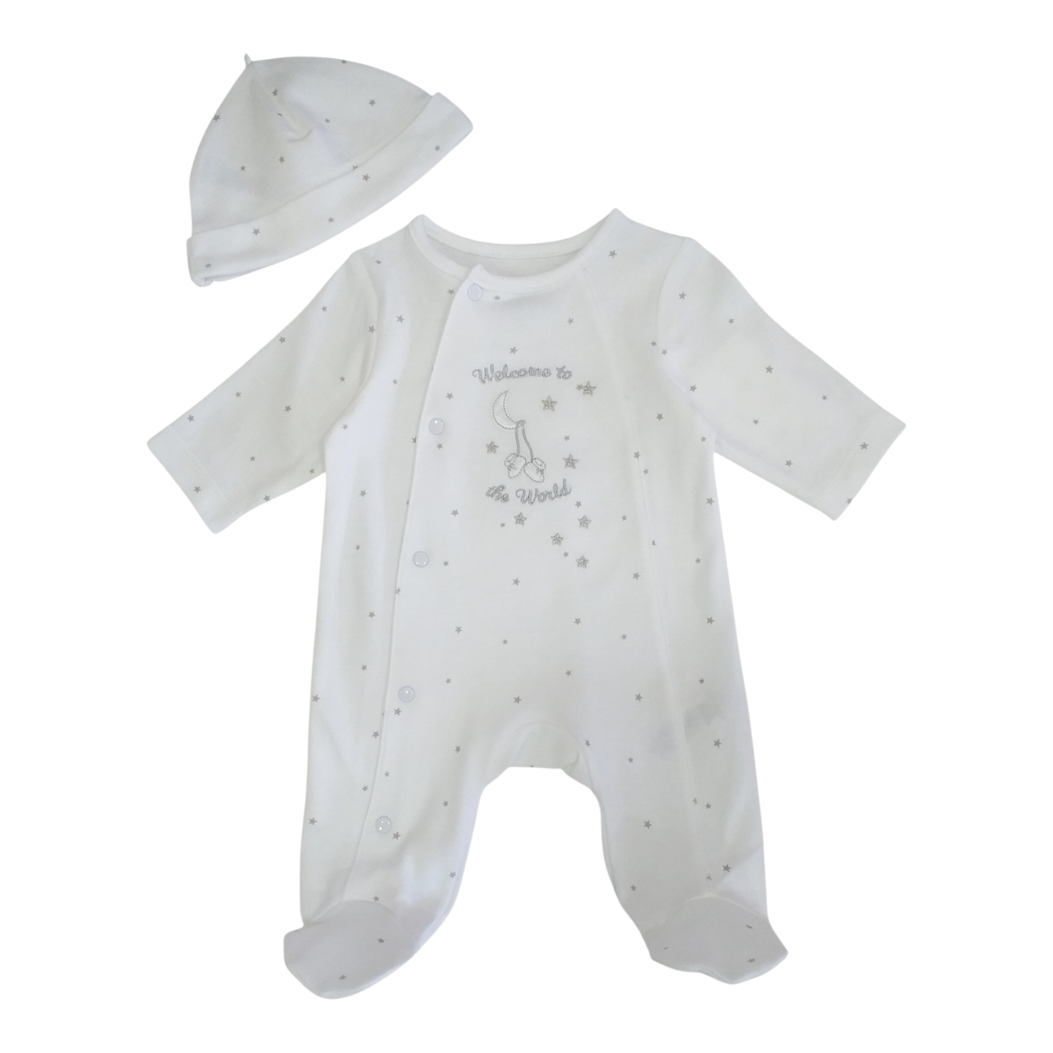 Pijama Bienvenido Al Mundo Blanco