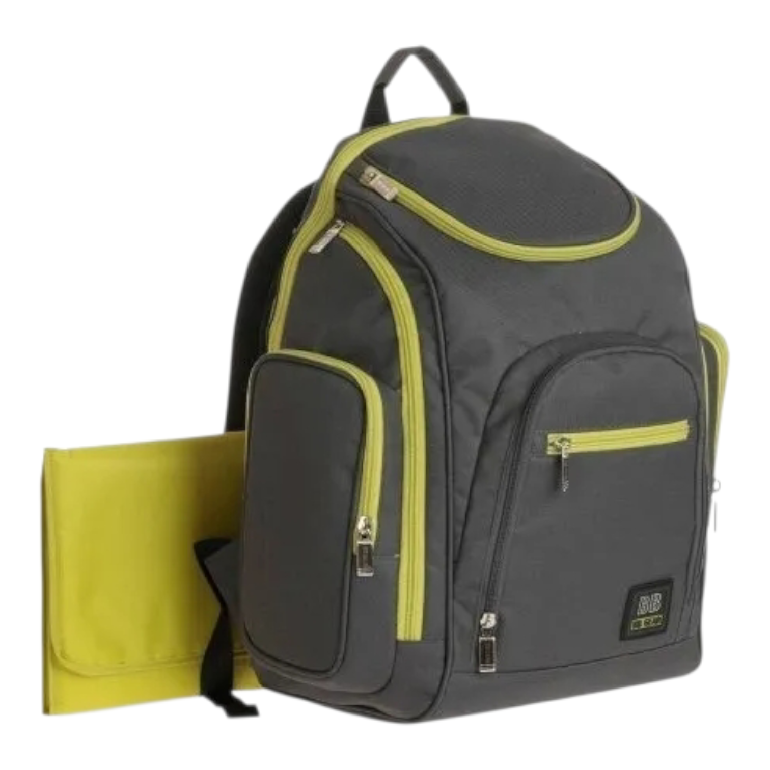 Pañalera Mochila Gris-Verde