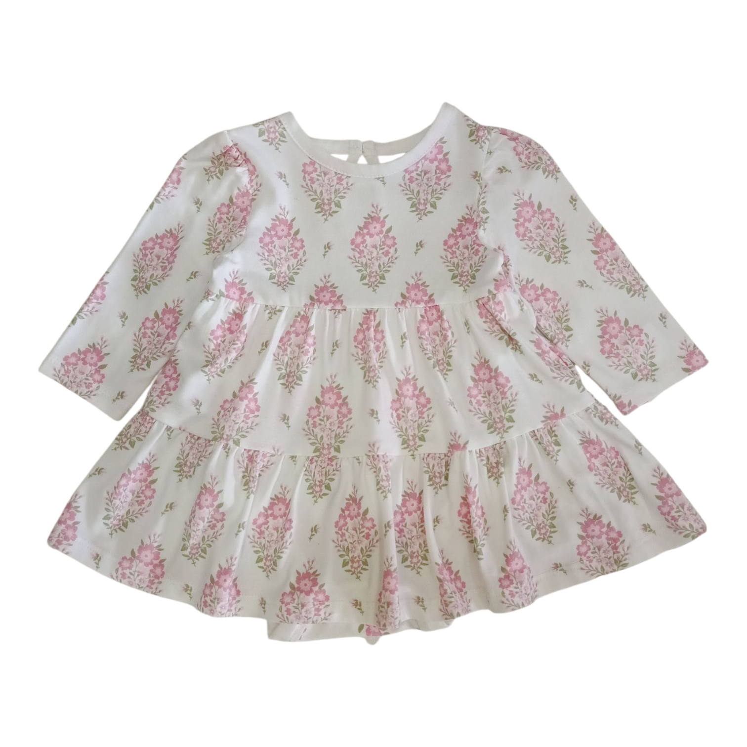 Set 2 Vestidos Flores Blanco Rosa