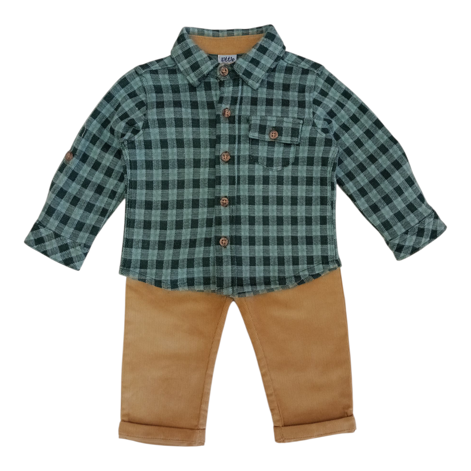 Conjunto Camisa Cuadros Aquia