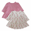 Set 2 Vestidos Flores Blanco Rosa