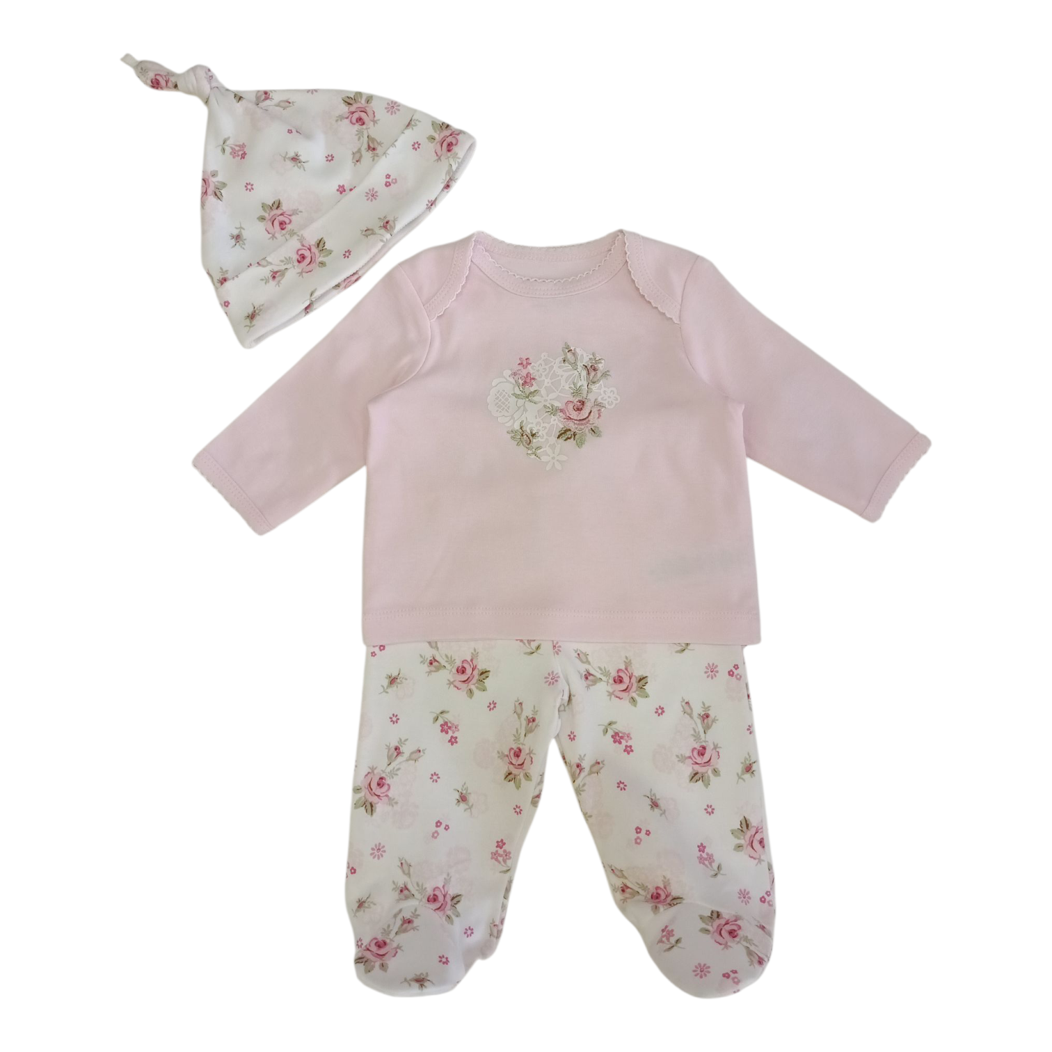 Conjunto Floreado Rosa