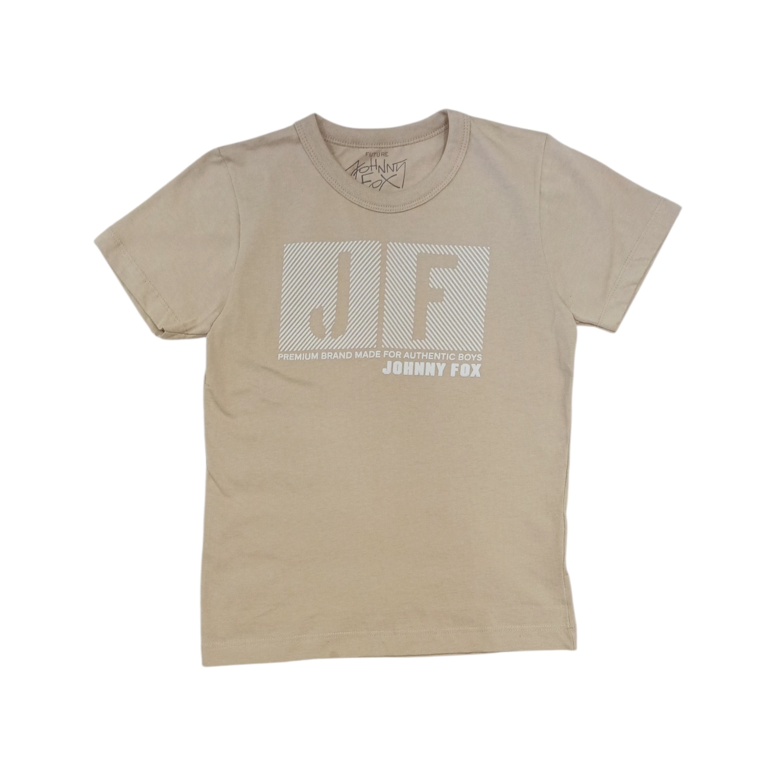 Playera Beige Letras JF