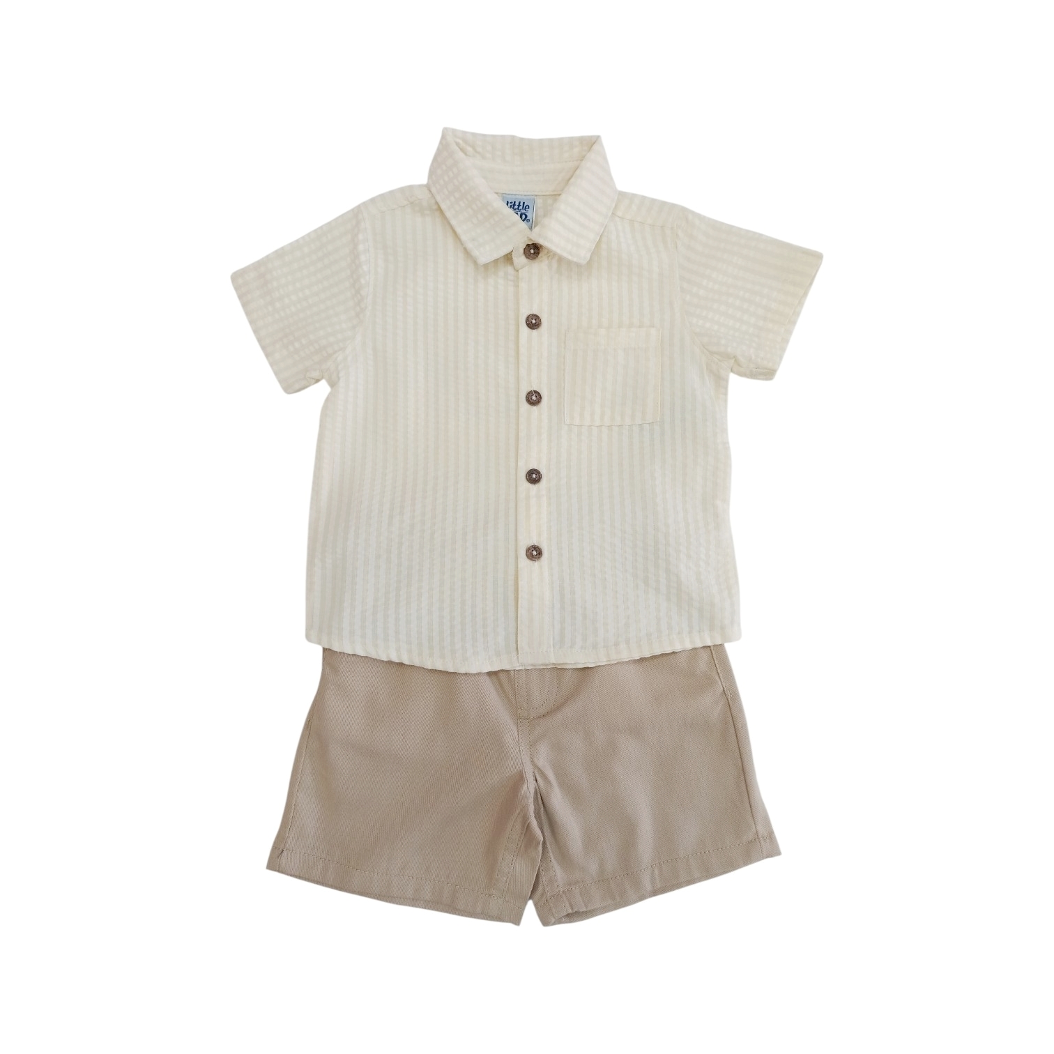 Conjunto Camisa Rayas Amarilla Short