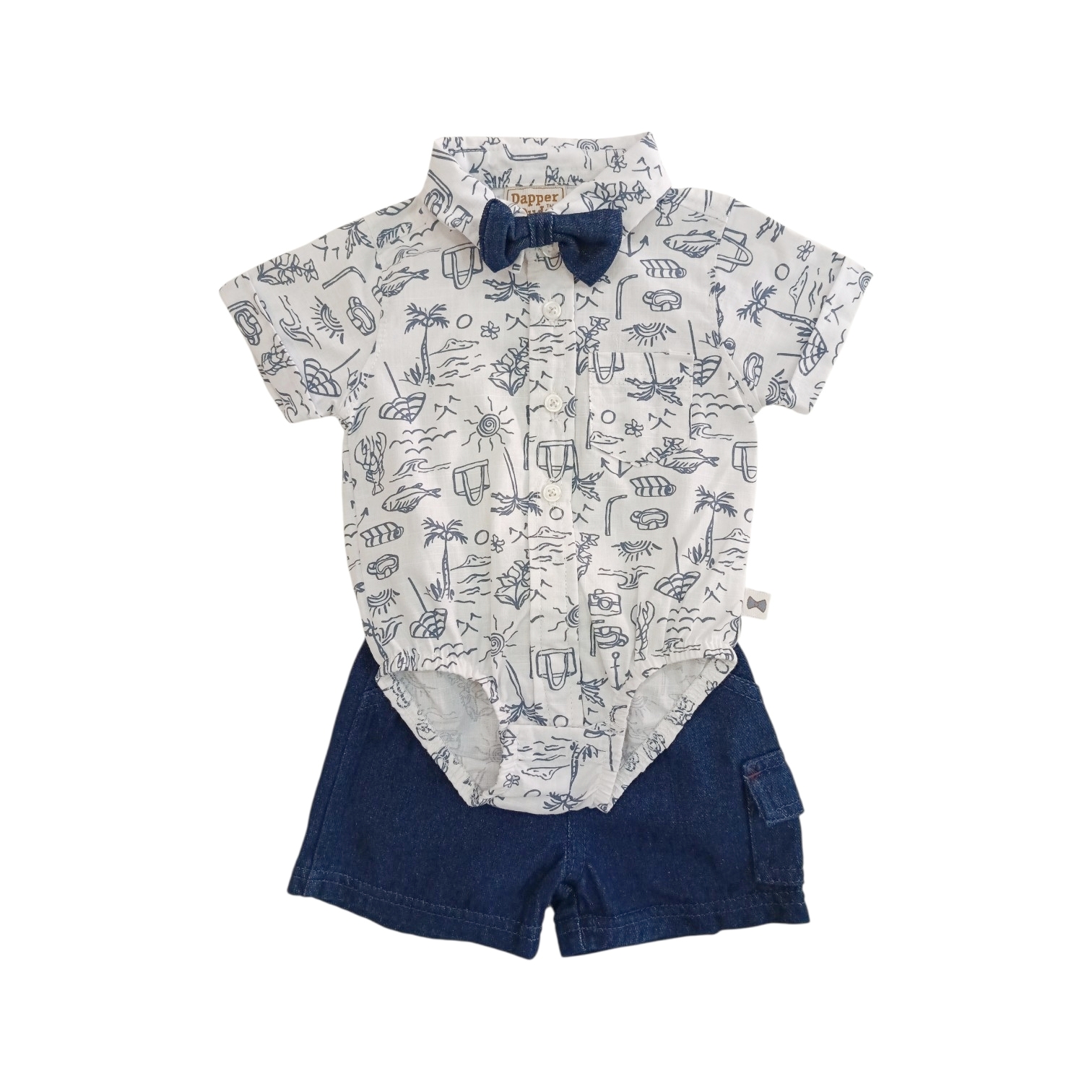 Conjunto Camisa Playa Short Lona