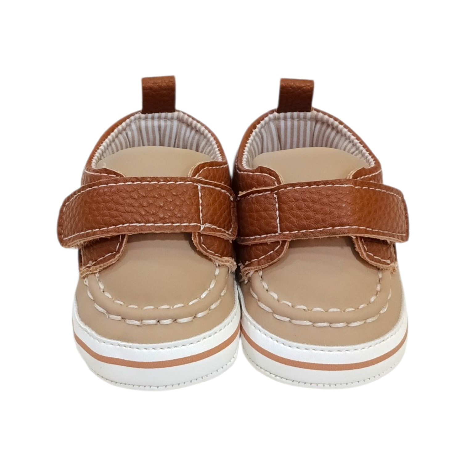 Mocasin Beige Velcro Café
