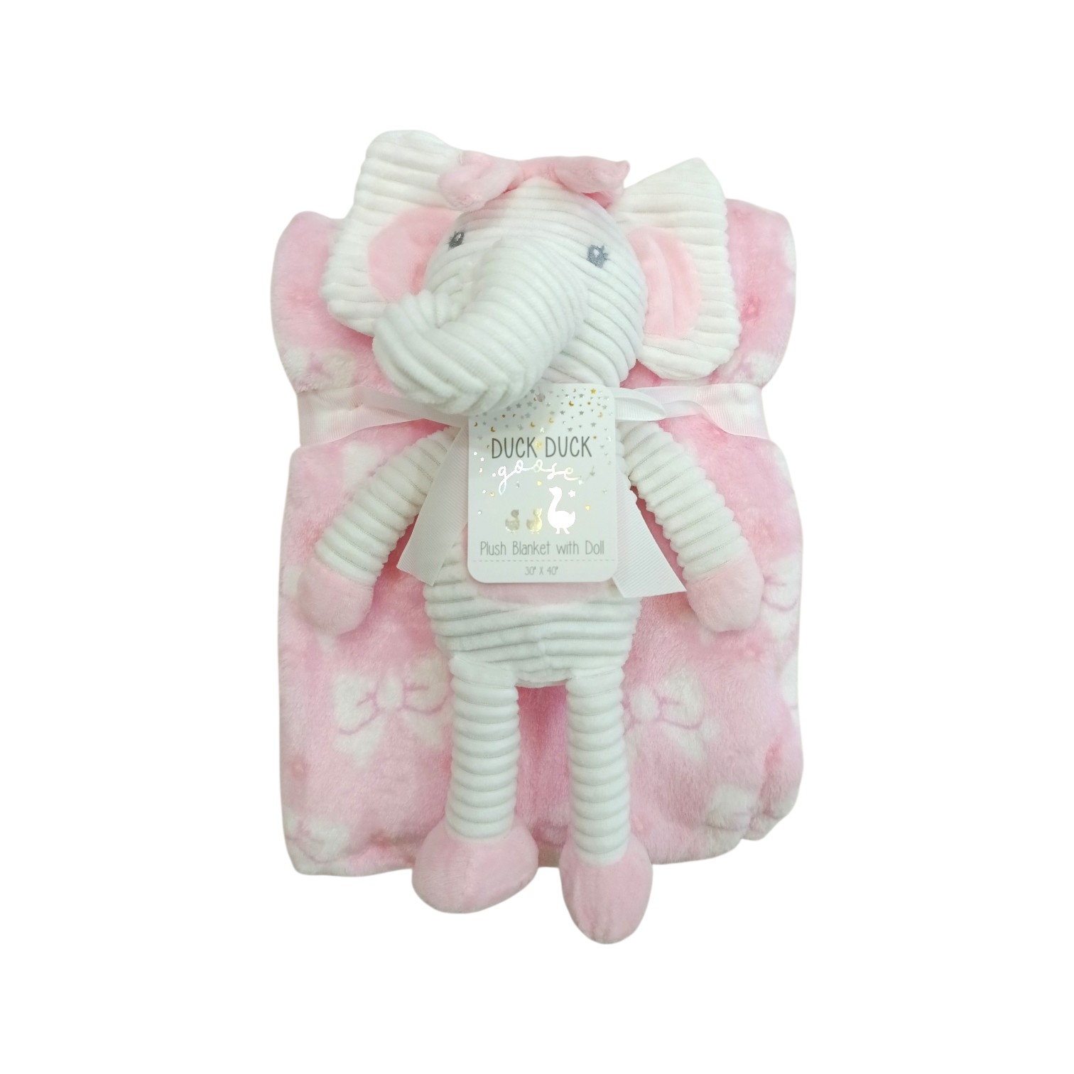 Cobija Peluche Elefantita Rosa
