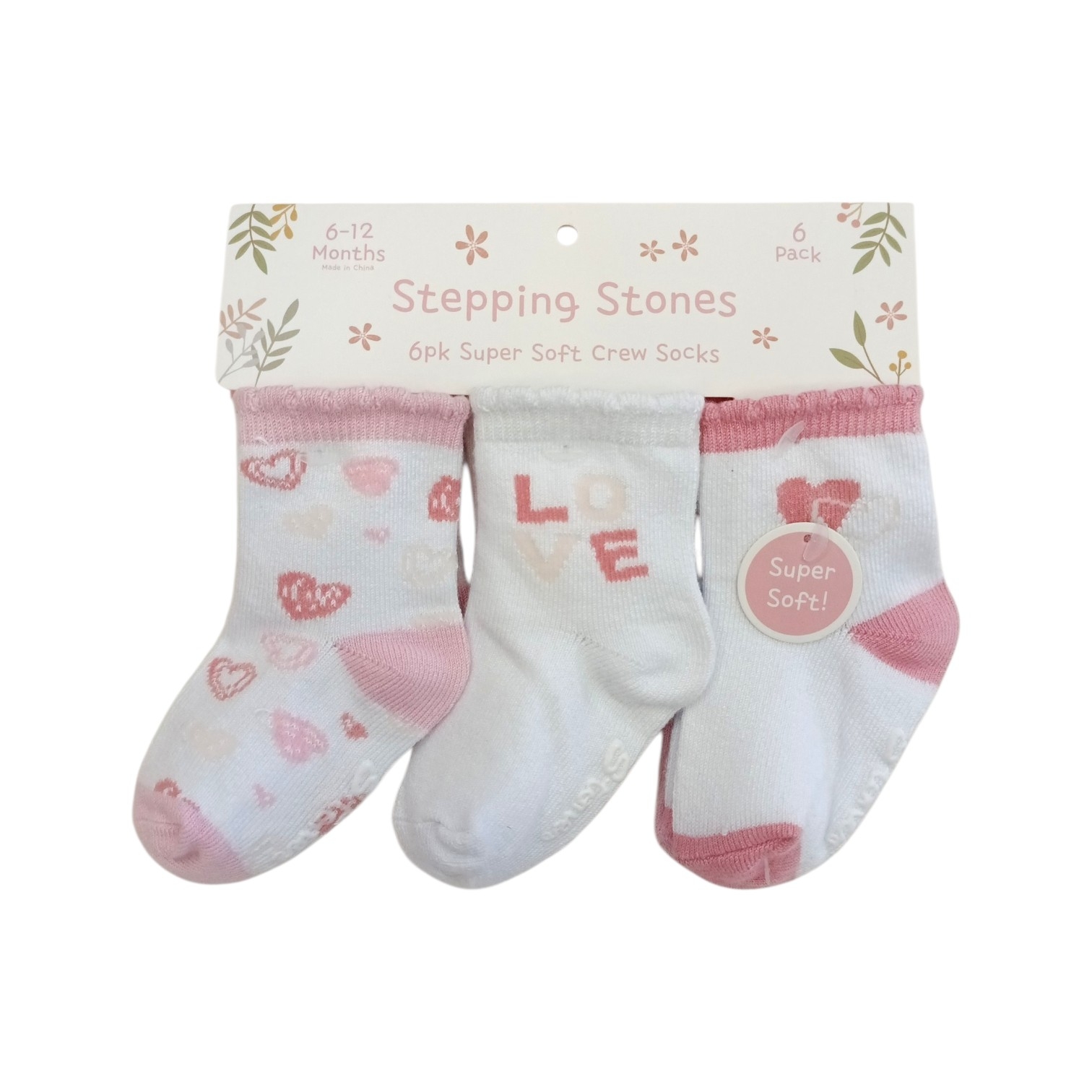 Set Calcetas Corazones Love Rosa