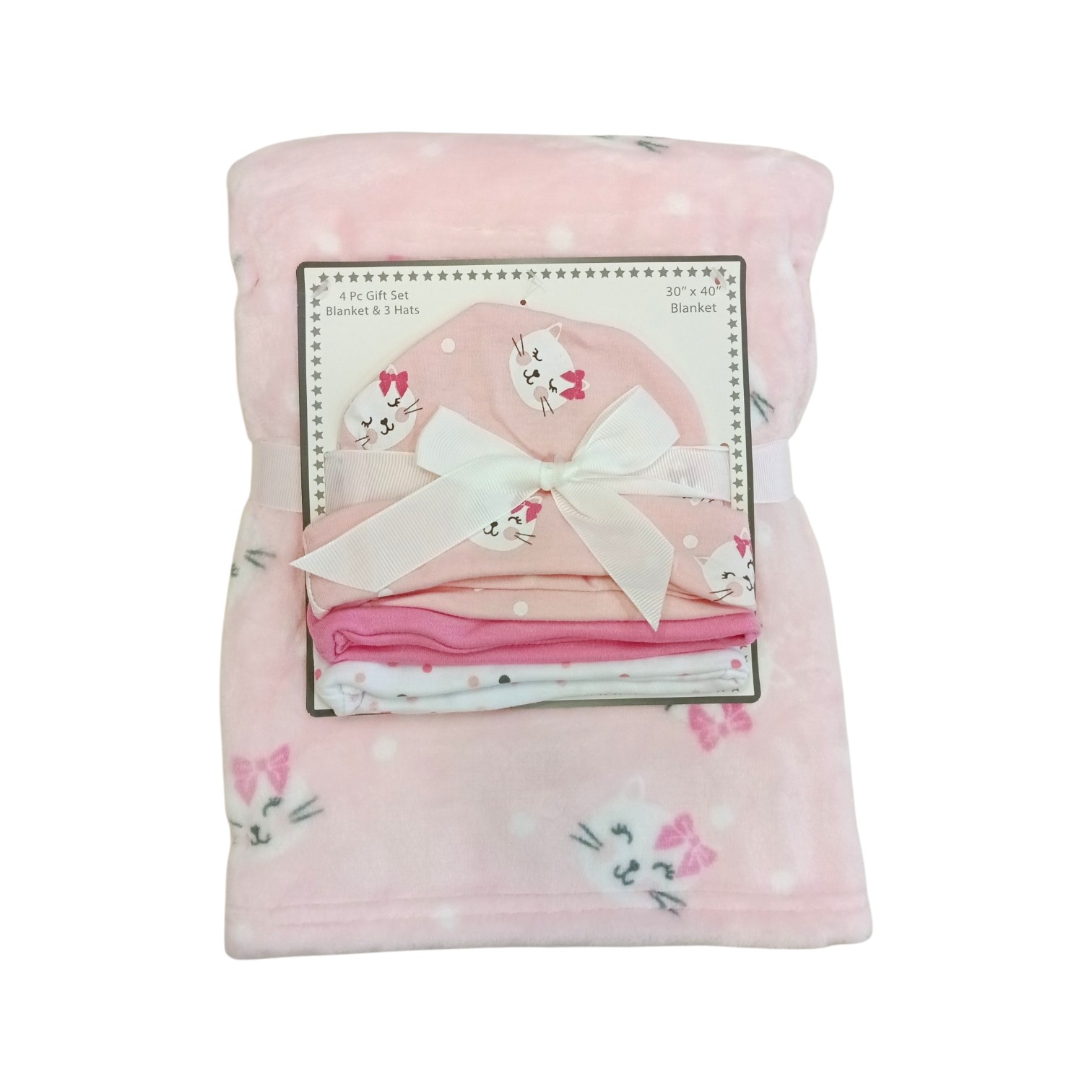 Cobija Gatita Rosa C/Gorritos