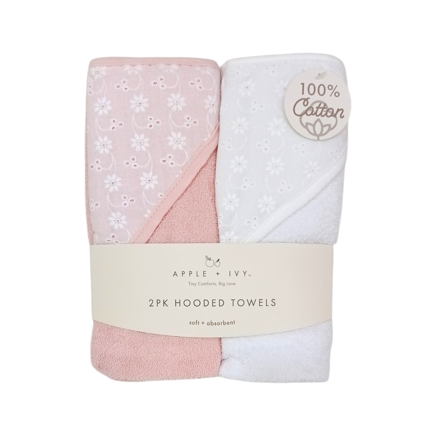 Set Toallas de Baño Flores Bordadas Peach