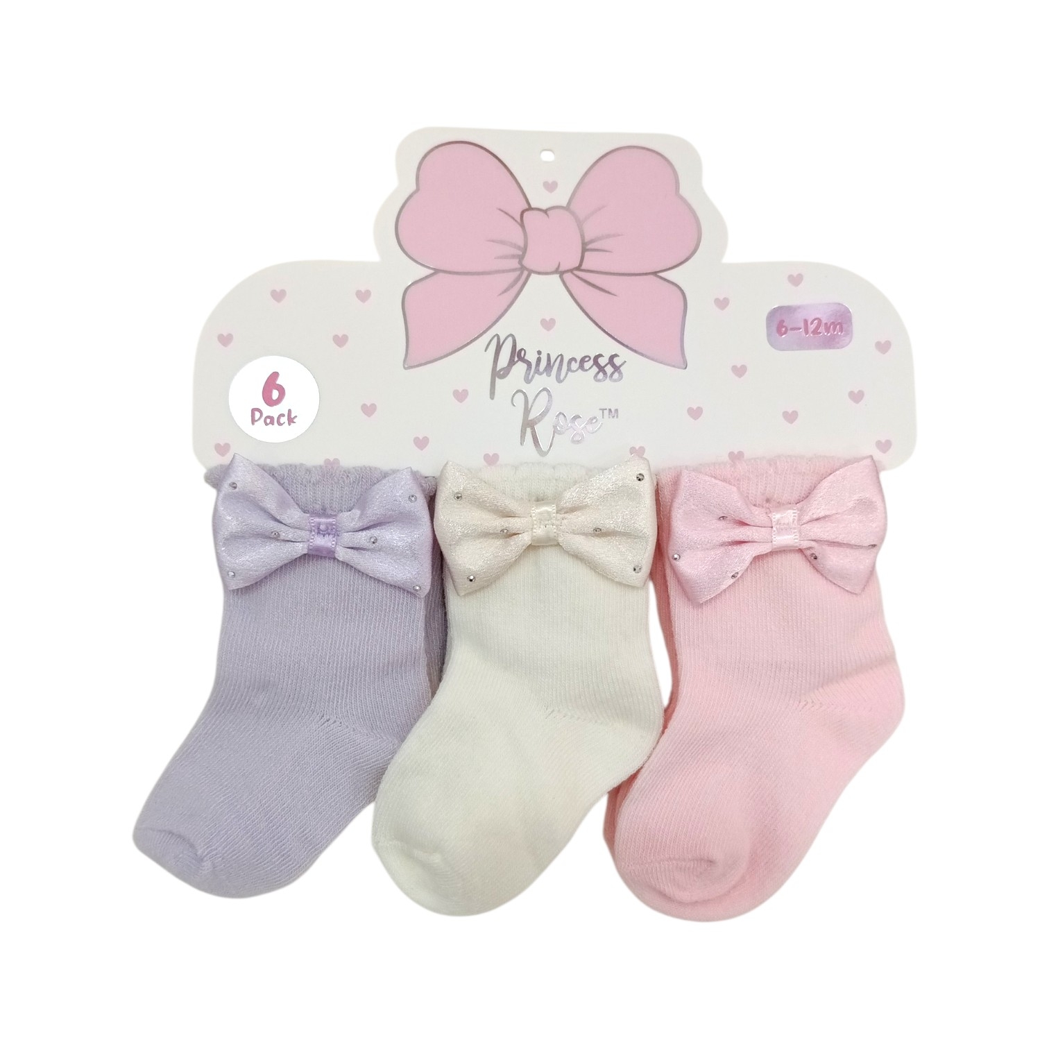 Set Calcetas Moña Lila-Rosa
