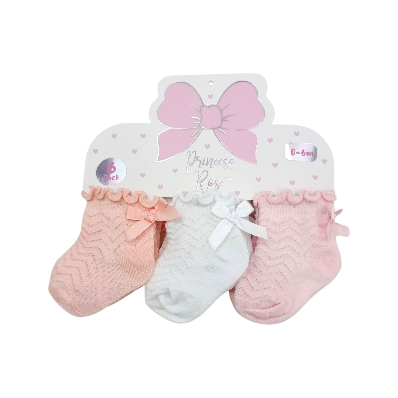 Set Calcetas Moña Peach-Rosa