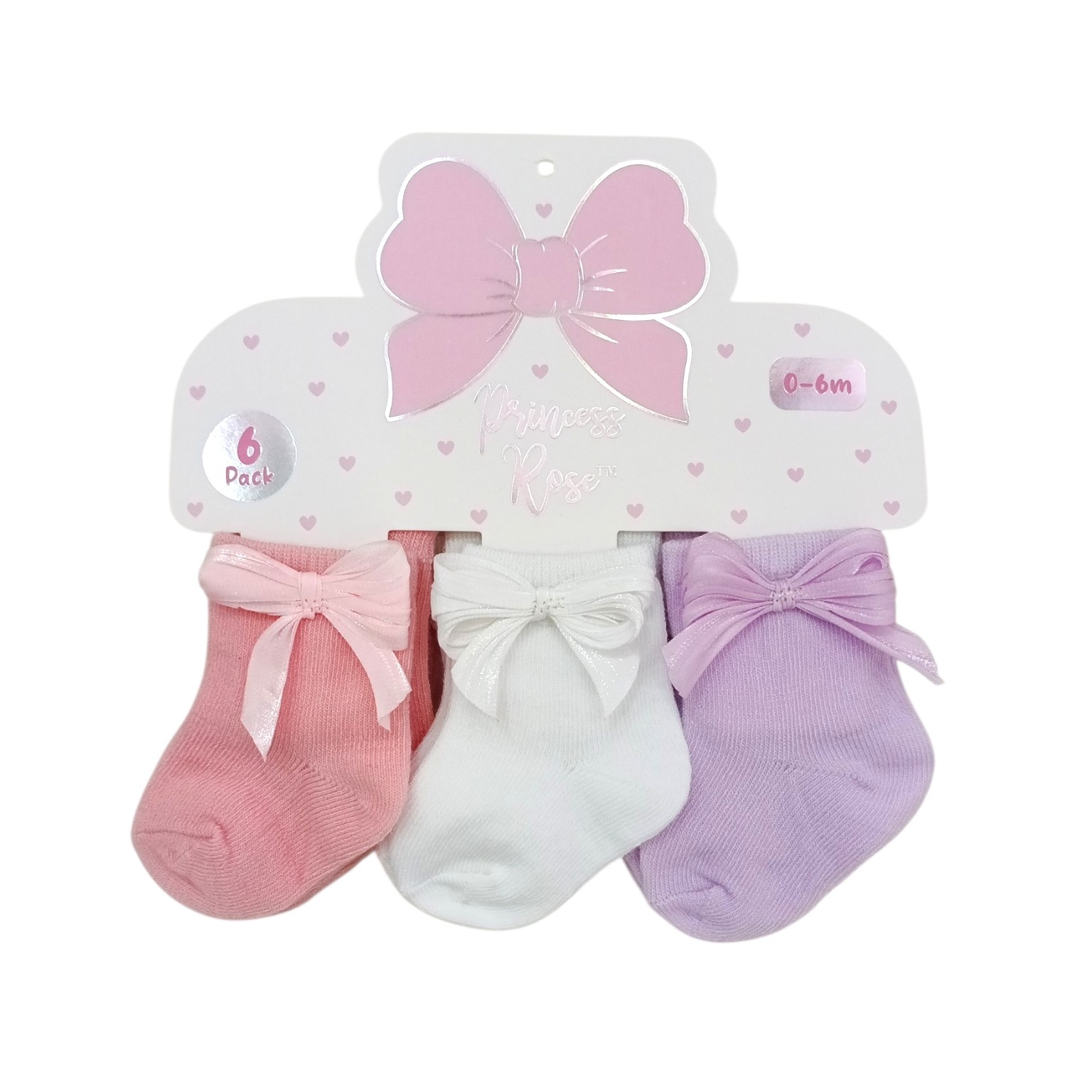 Set Calcetas Lila-Coral Moña