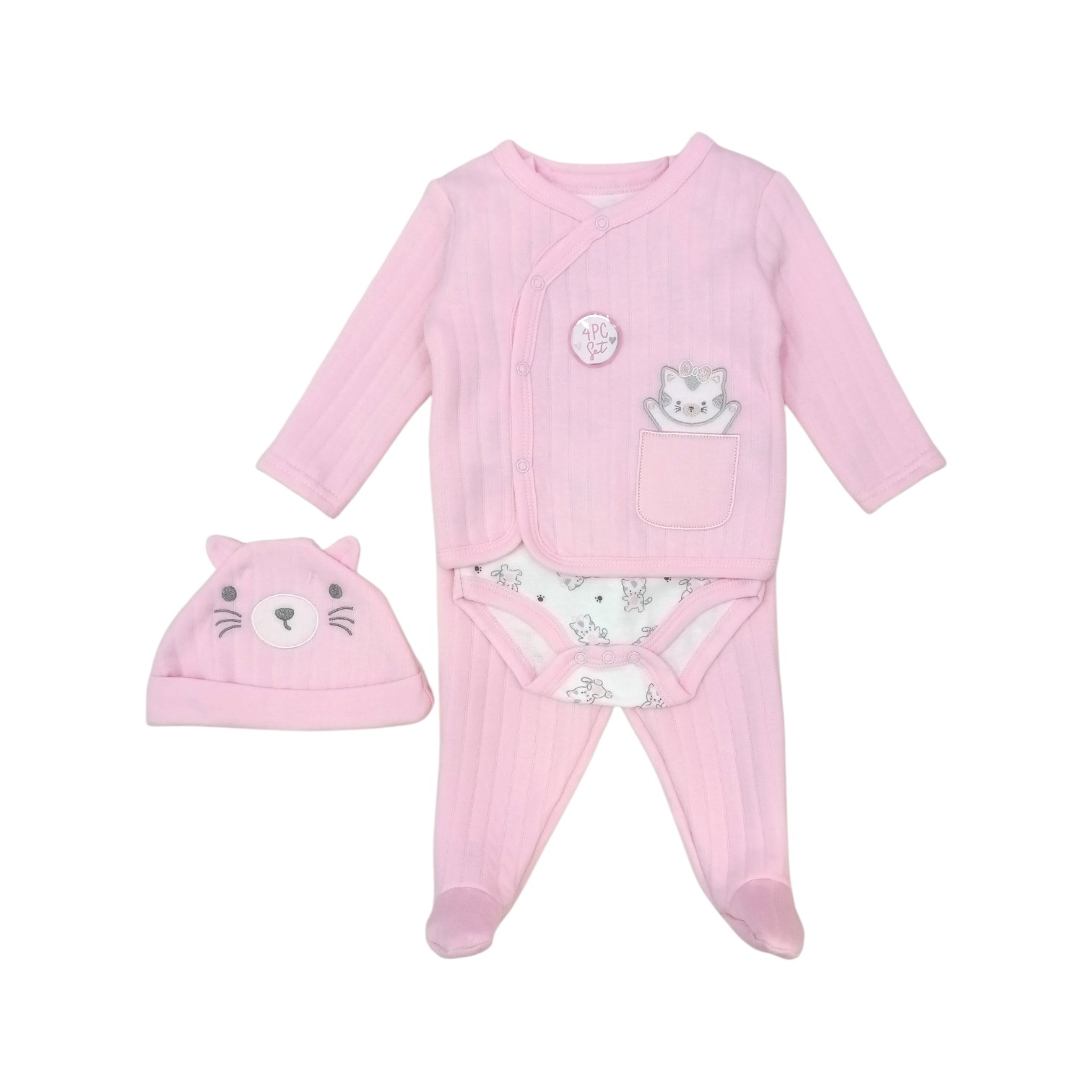 Conjunto Suéter Gatita Rosa