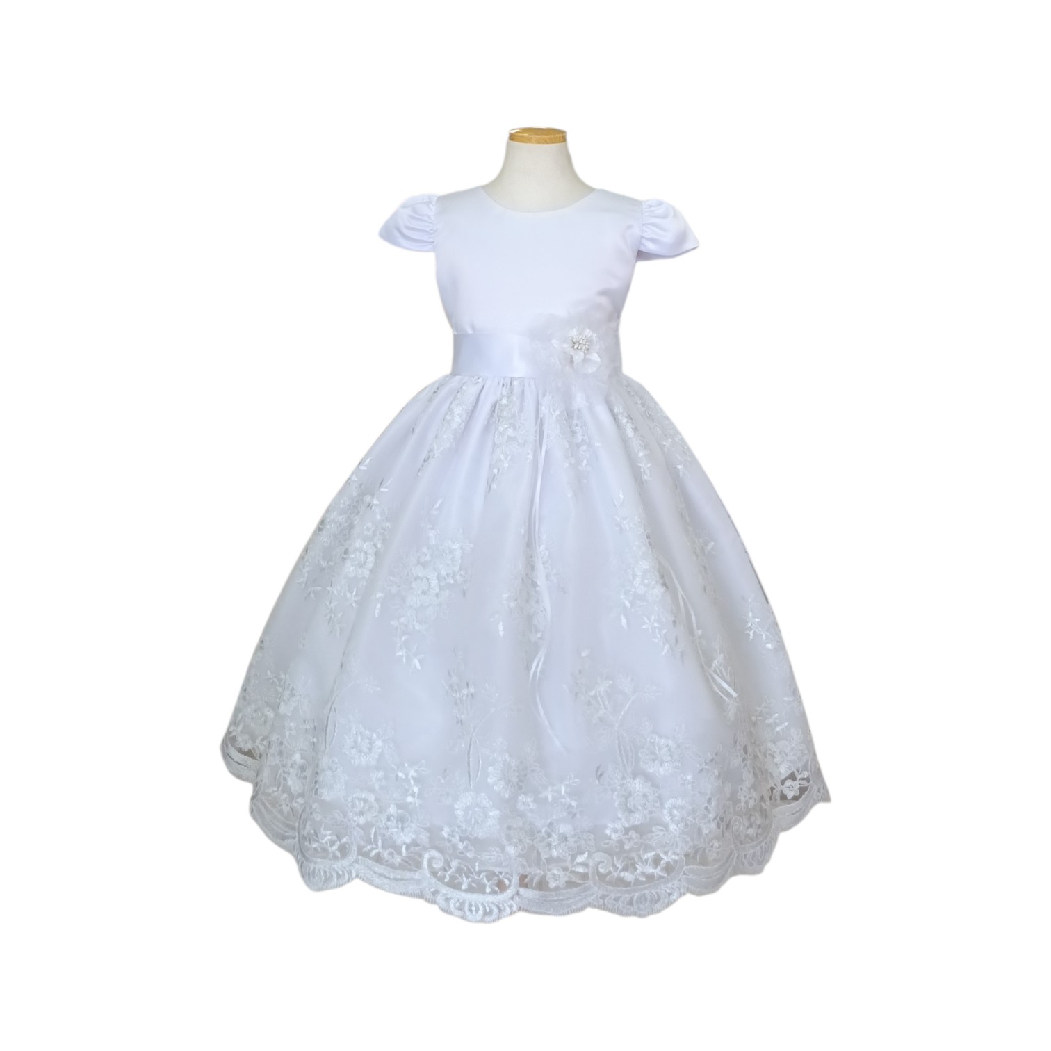 Vestido Blanco Bordado